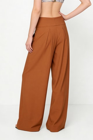 Pantaloni larghi Panna - Nocciola