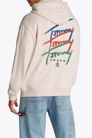 Sweat à capuche relaxed - Beige chiné