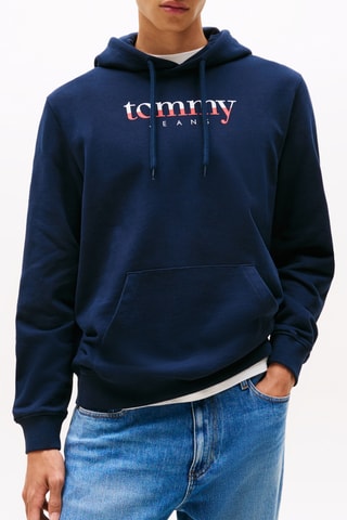 Sweat à capuche regular - Bleu nuit