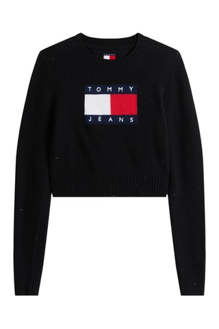 Pull court en coton biologique - Noir