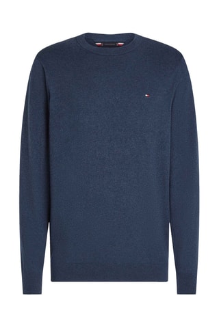 Pull en coton biologique et cachemire  - Bleu