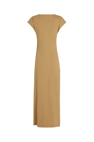 Robe midi en coton biologique - Marron clair