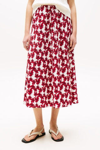 Jupe midi - Rouge et blanc