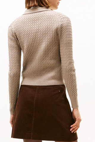 Gilet en coton biologique - Taupe et bleu marine