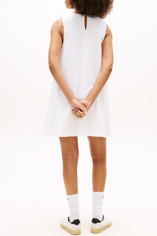 Robe trapèze slim en coton biologique - Blanc