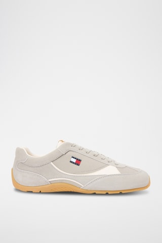 Baskets en nubuck - Gris clair et beige