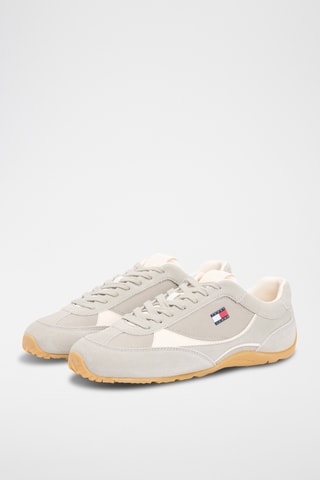 Baskets en nubuck - Gris clair et beige