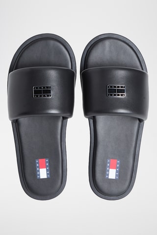 Mules en cuir nappa - Noir
