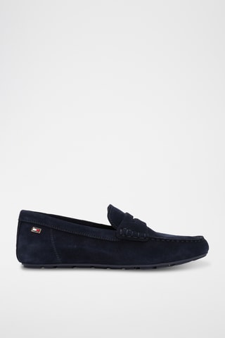 Mocassins en nubuck - Bleu marine