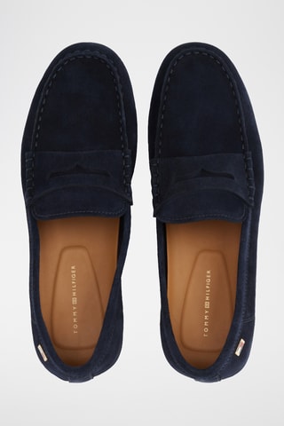 Mocassins en nubuck - Bleu marine