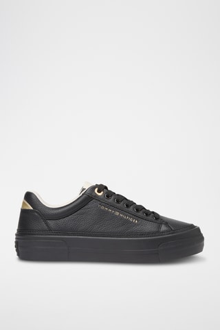 Baskets plateformes en cuir - Noir