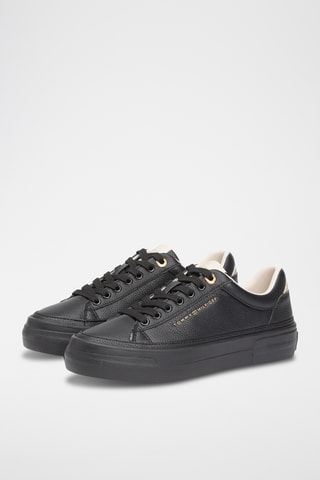 Baskets plateformes en cuir - Noir