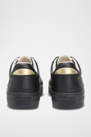 Baskets plateformes en cuir - Noir