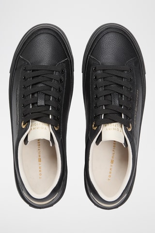 Baskets plateformes en cuir - Noir