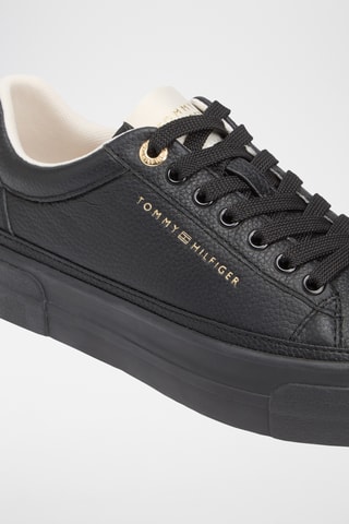 Baskets plateformes en cuir - Noir