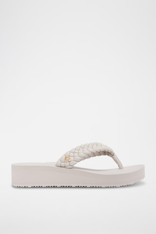 Tongs compensées - Ecru