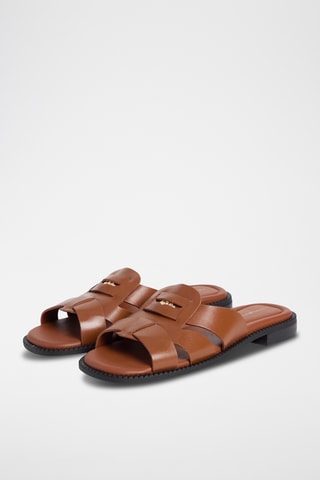 Mules en cuir - Marron
