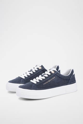 Tennis en jean - Bleu marine