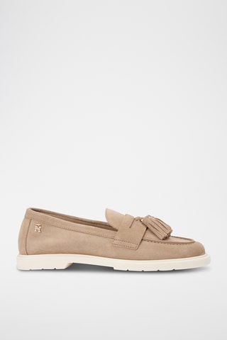 Mocassins en nubuck - Marron clair