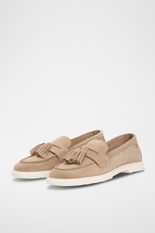 Mocassins en nubuck - Marron clair