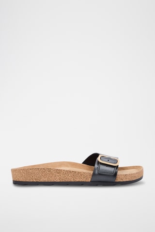 Mules en cuir - Noir