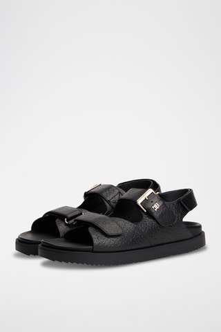 Sandali in pelle nappa - Nero