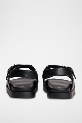 Sandali in pelle nappa - Nero