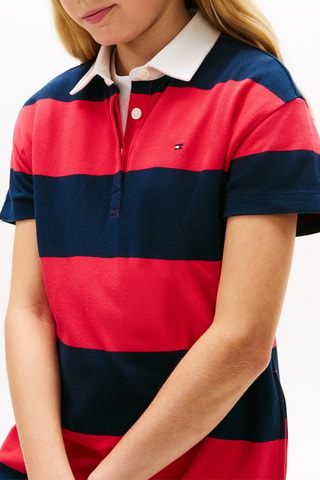 Robe polo - Bleu marine et rouge
