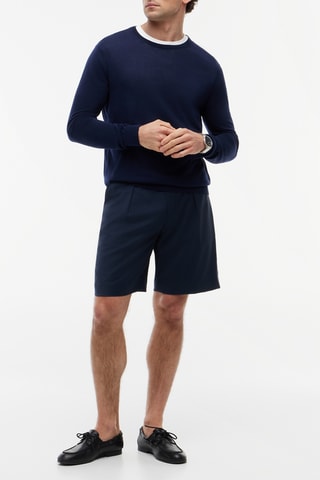 Pull en coton biologique - Bleu marine