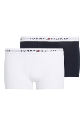 2 boxers - Blanc et bleu nuit