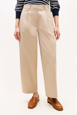 Chino droit en coton biologique - Beige