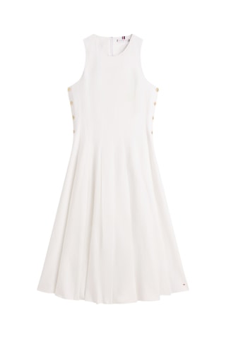 Robe midi en lin - Blanc