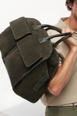 Sac de voyage en nubuck - Vert foncé