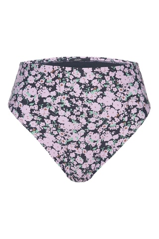 Braga de bikini de talle alto - Azul oscuro y rosa