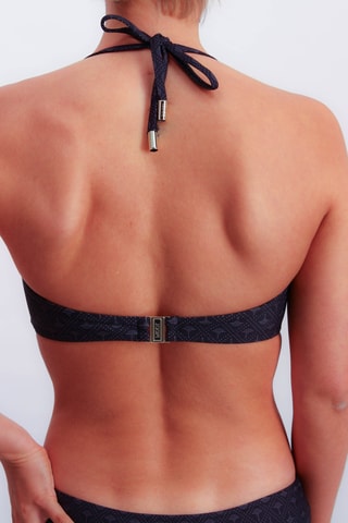Braga de bikini de talle alto - Azul oscuro