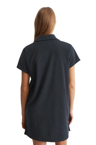 Vestido polo de algodón orgánico - Negro