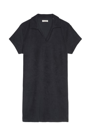 Vestido polo de algodón orgánico - Negro