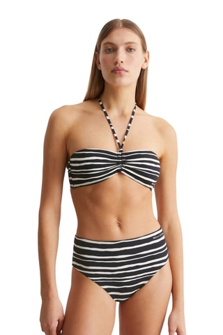 Braga de bikini de talle alto - Negro