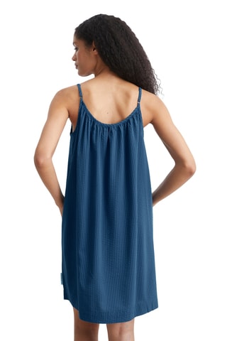 Vestido trapecio sin mangas - Azul