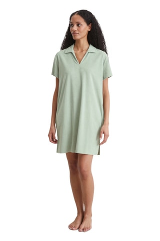 Vestido polo de algodón orgánico - Verde claro