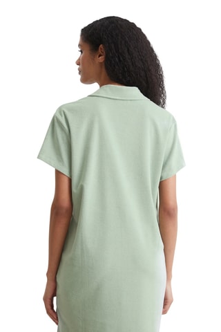 Vestido polo de algodón orgánico - Verde claro