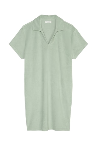 Vestido polo de algodón orgánico - Verde claro