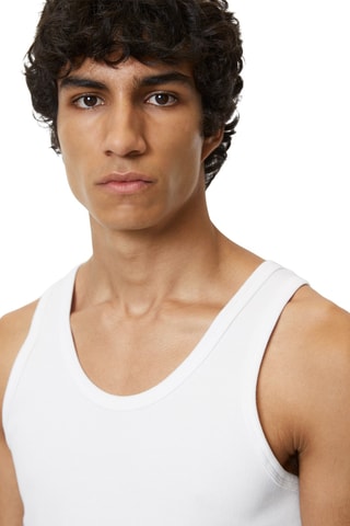 2 camisetas de tirantes de algodón orgánico - Blanco