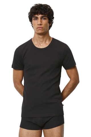 2 camisetas de algodón orgánico - Negro