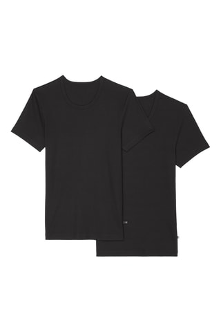 2 camisetas de algodón orgánico - Negro