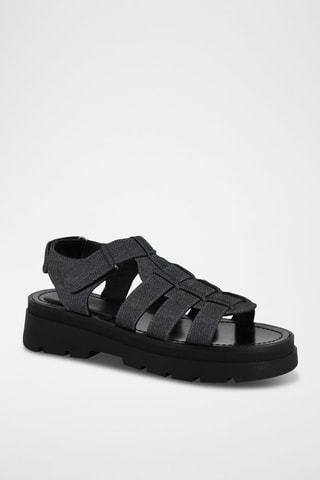 Spartiates plateformes en cuir Jicky - Bleu