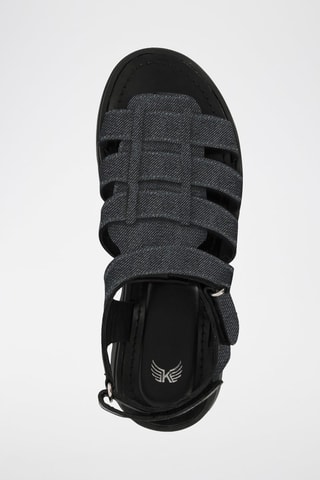 Spartiates plateformes en cuir Jicky - Bleu