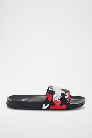 Claquettes Doral - Gris et rouge
