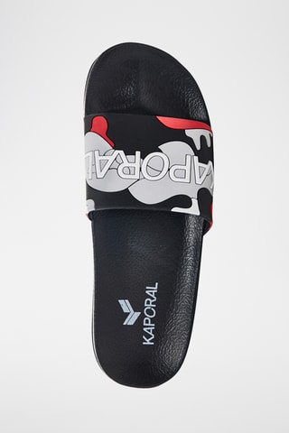 Claquettes Doral - Gris et rouge