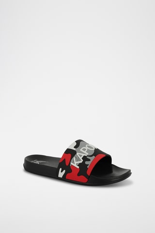 Claquettes Dorale - Gris et rouge